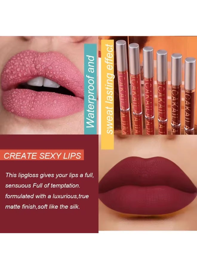 CAKAILA 6-Color Lip and Cheek Tint Set - Long-Lasting Waterproof Liquid Stain for Natural Look - Image 2